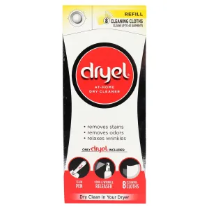Dryel At-Home Dry Cleaner Refill Kit Great For Use In All Dryers And Fabrics New