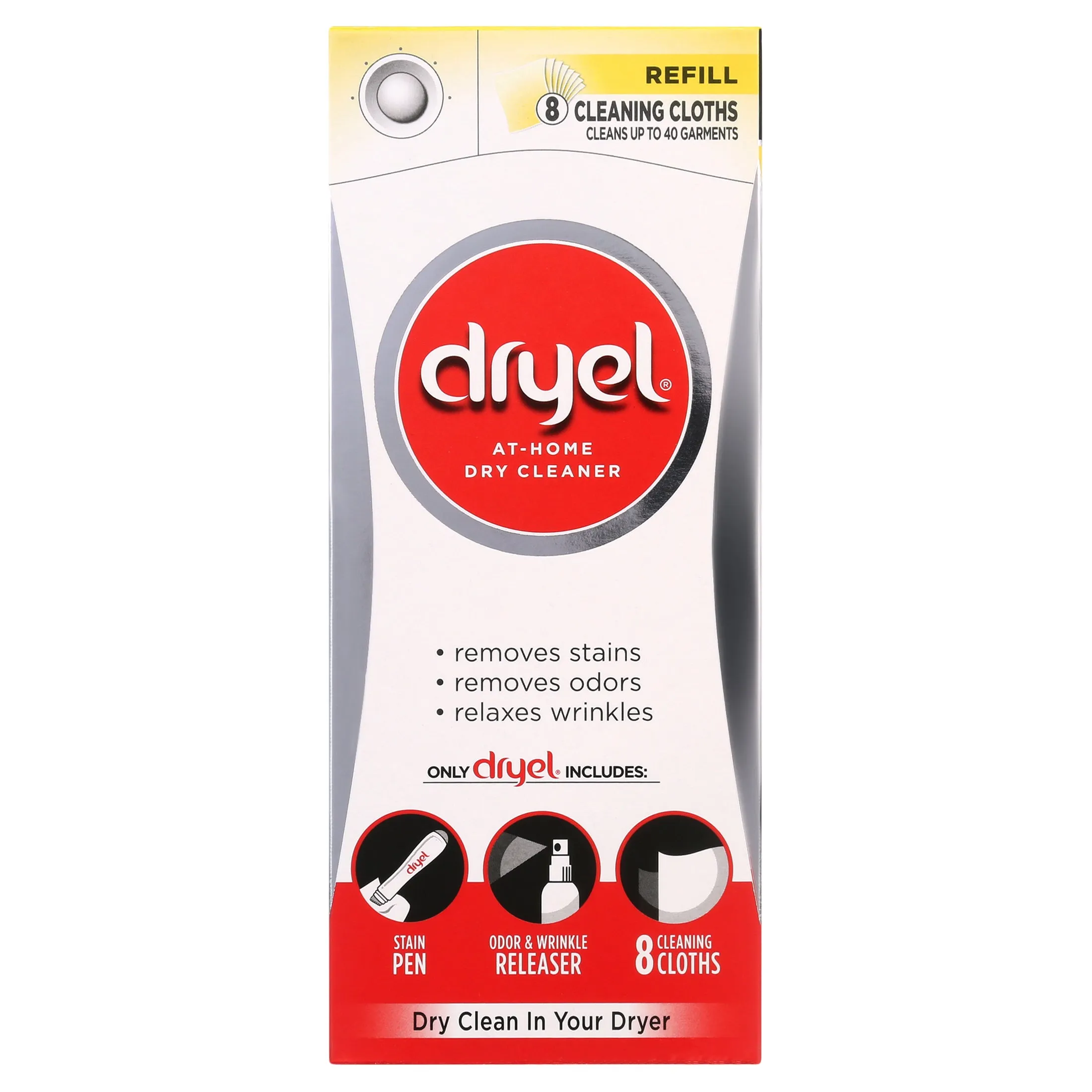 Dryel At-Home Dry Cleaner Refill Kit Great For Use In All Dryers And Fabrics New