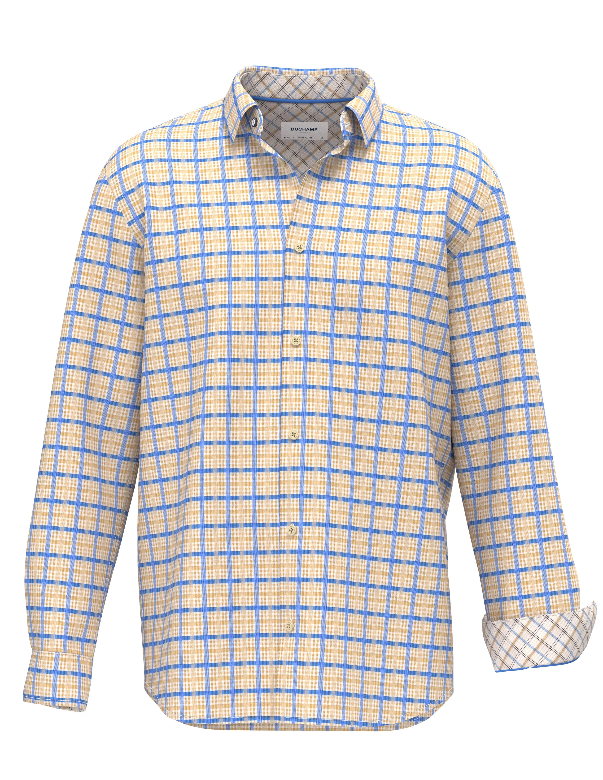 Duchamp London Exploded Gingham Dress Shirt