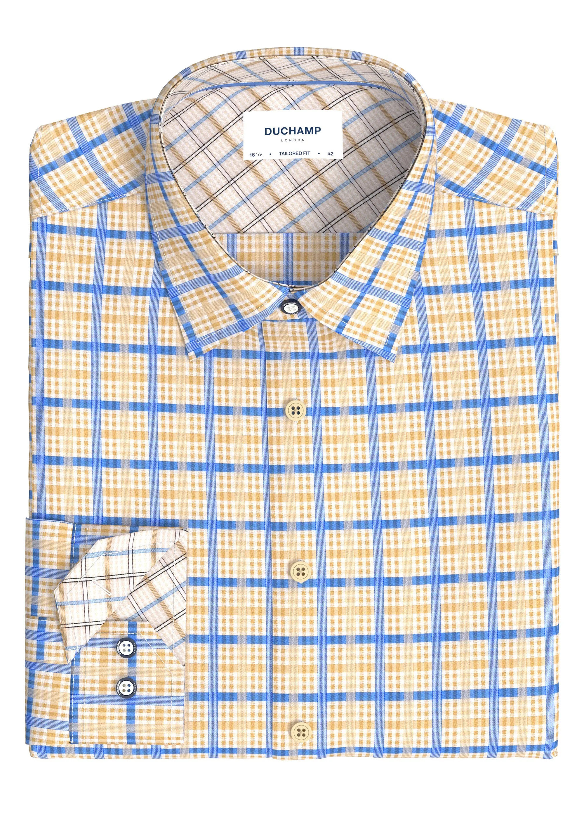 Duchamp London Exploded Gingham Dress Shirt