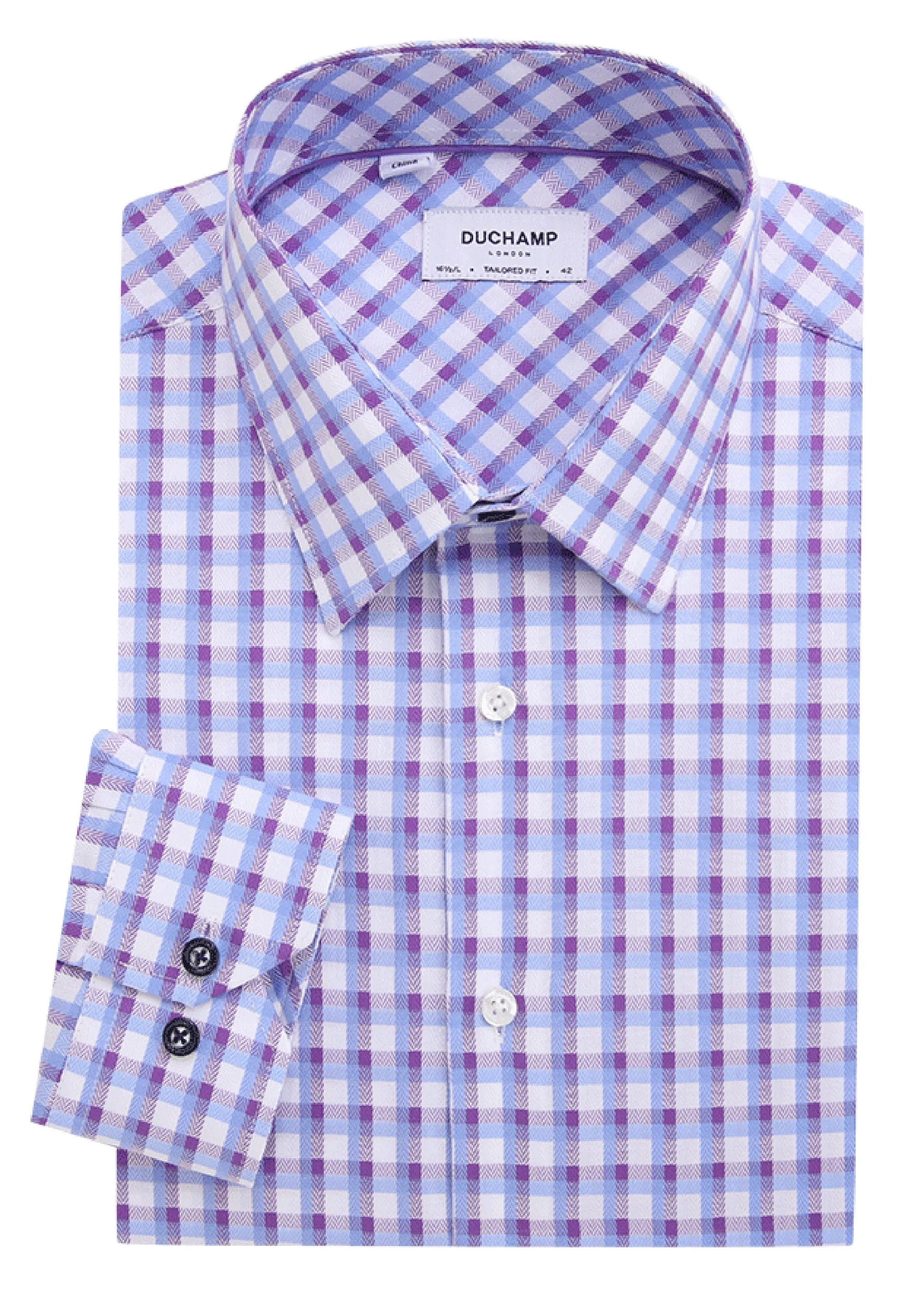 Duchamp London Fancy Check Dress Shirt