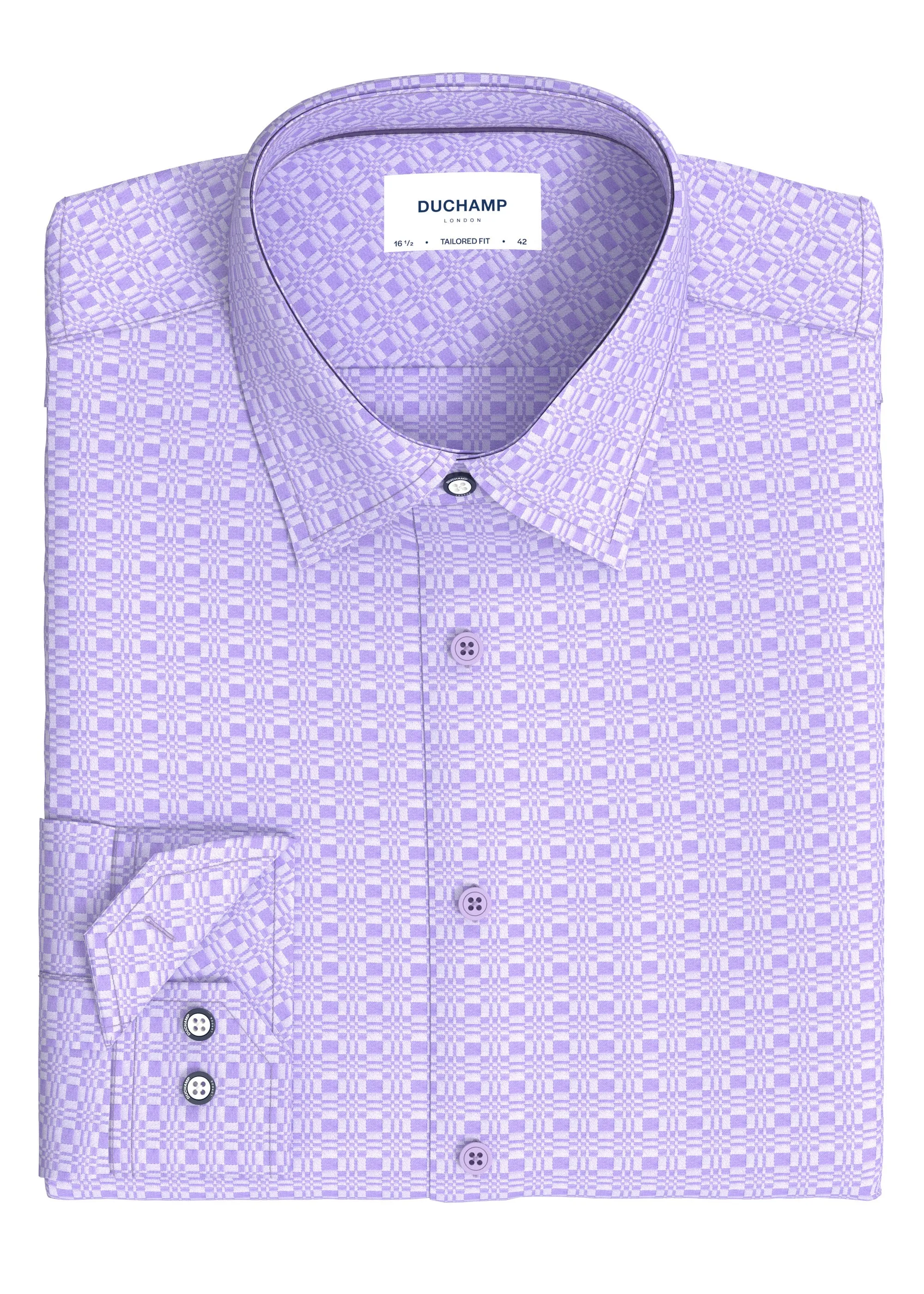 Duchamp London Woven Geo Dress Shirt