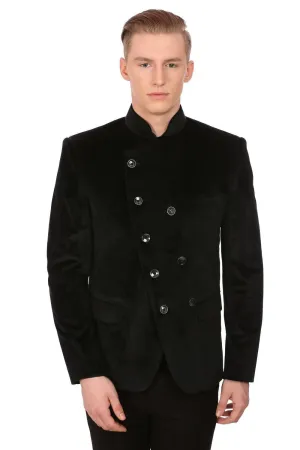 Dust Free Velvet Black Bandhgala