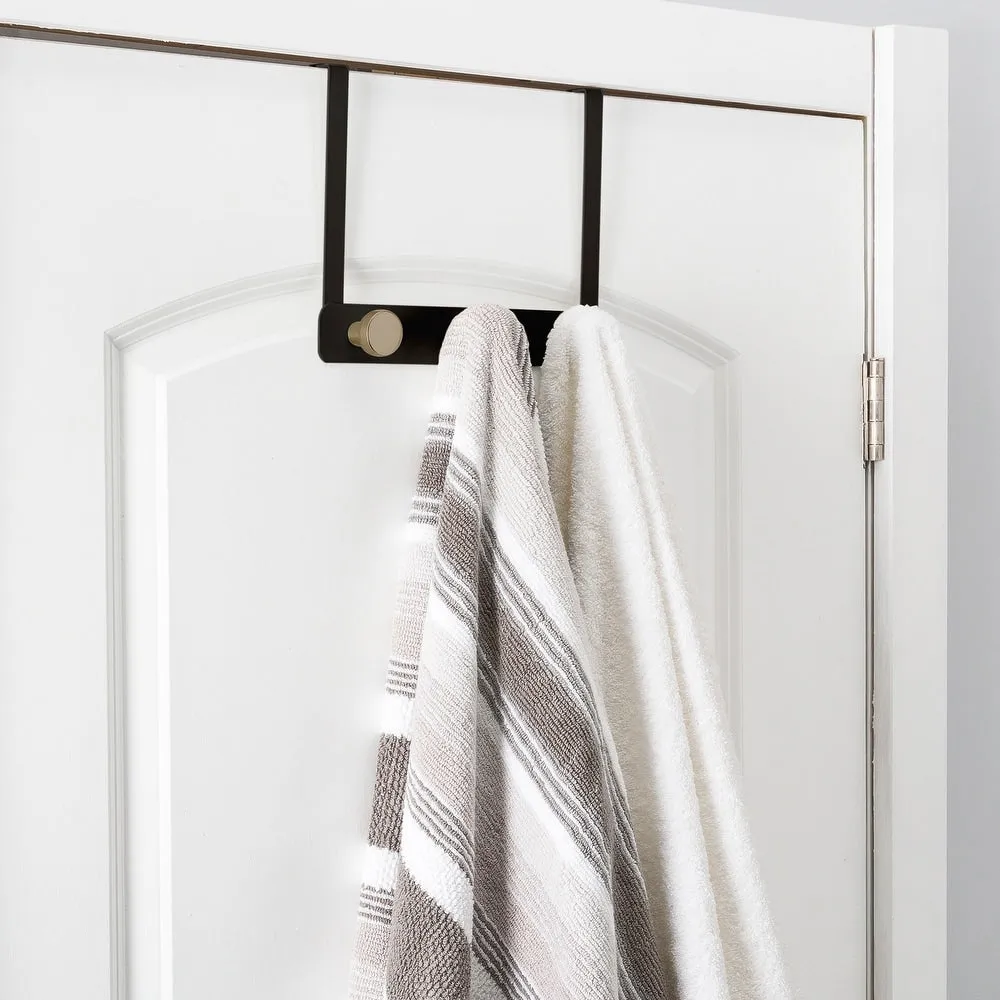 Elle Décor 3 Hook Over the Door Hook in Black