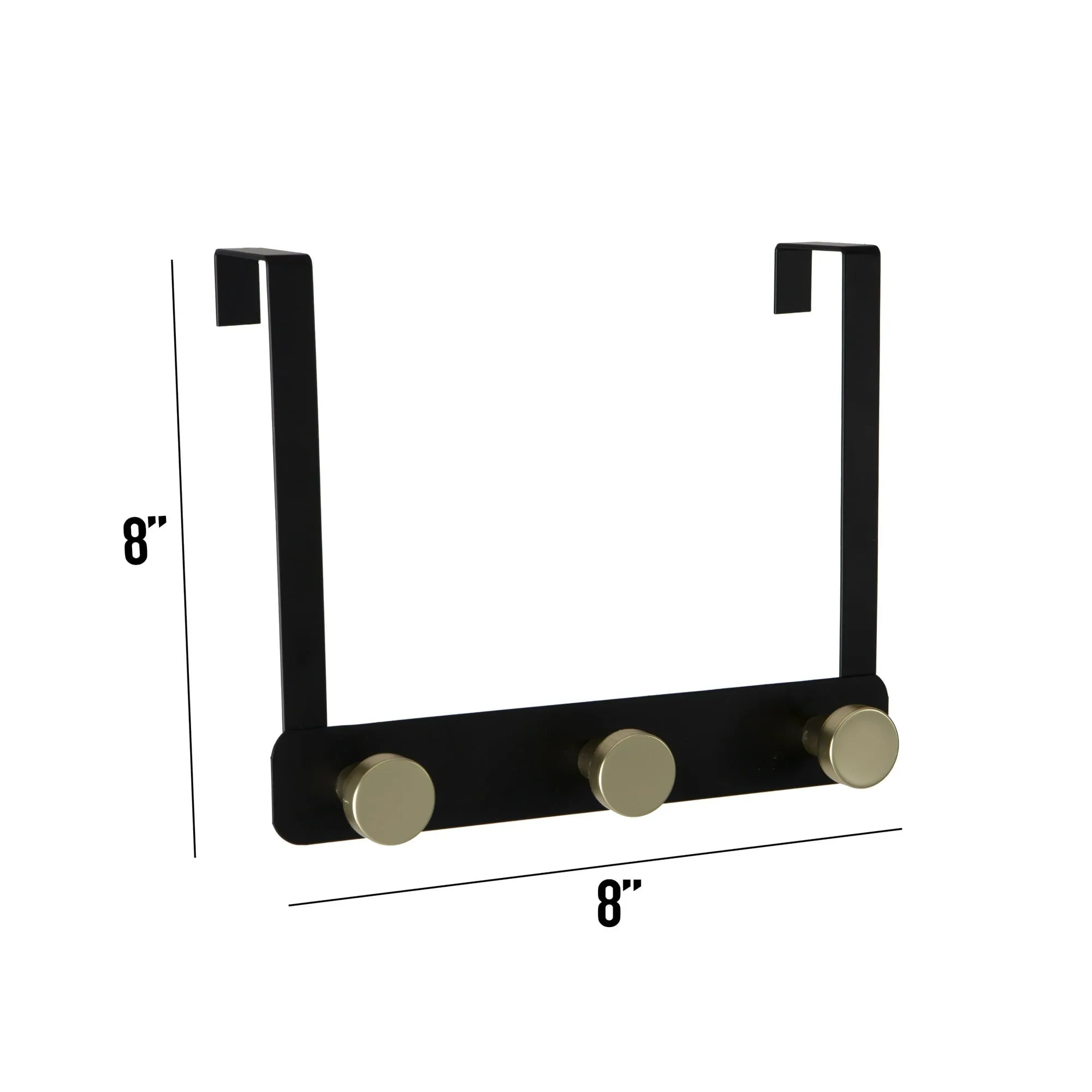 Elle Décor 3 Hook Over the Door Hook in Black