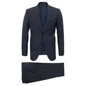 Emporio Armani - M Line Slim Fit Microcheck Pattern Suit in Navy