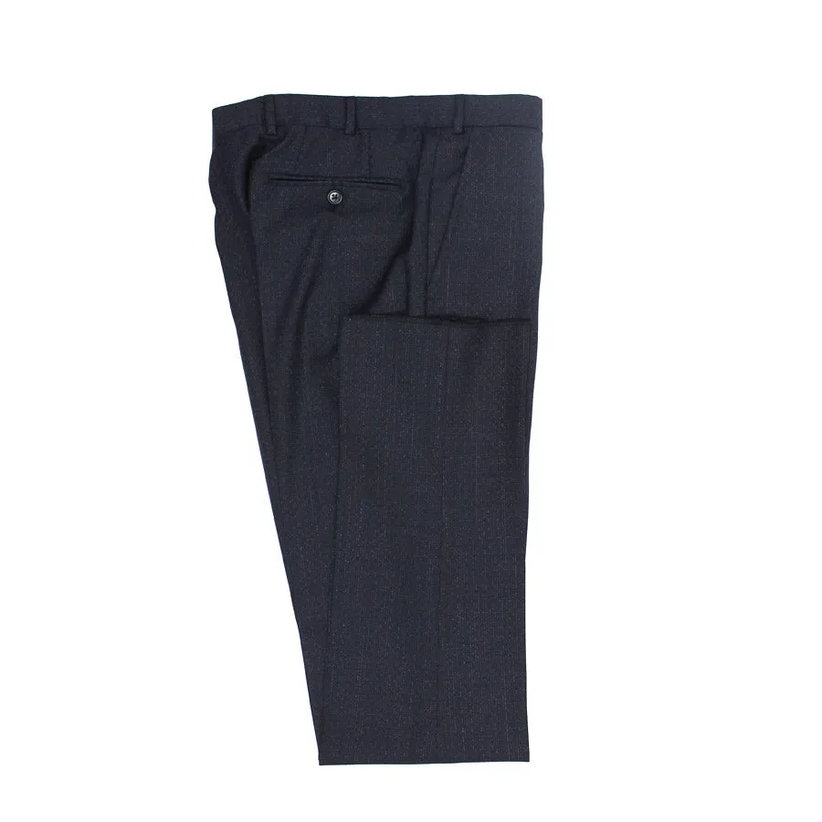 Emporio Armani - M Line Slim Fit Microcheck Pattern Suit in Navy