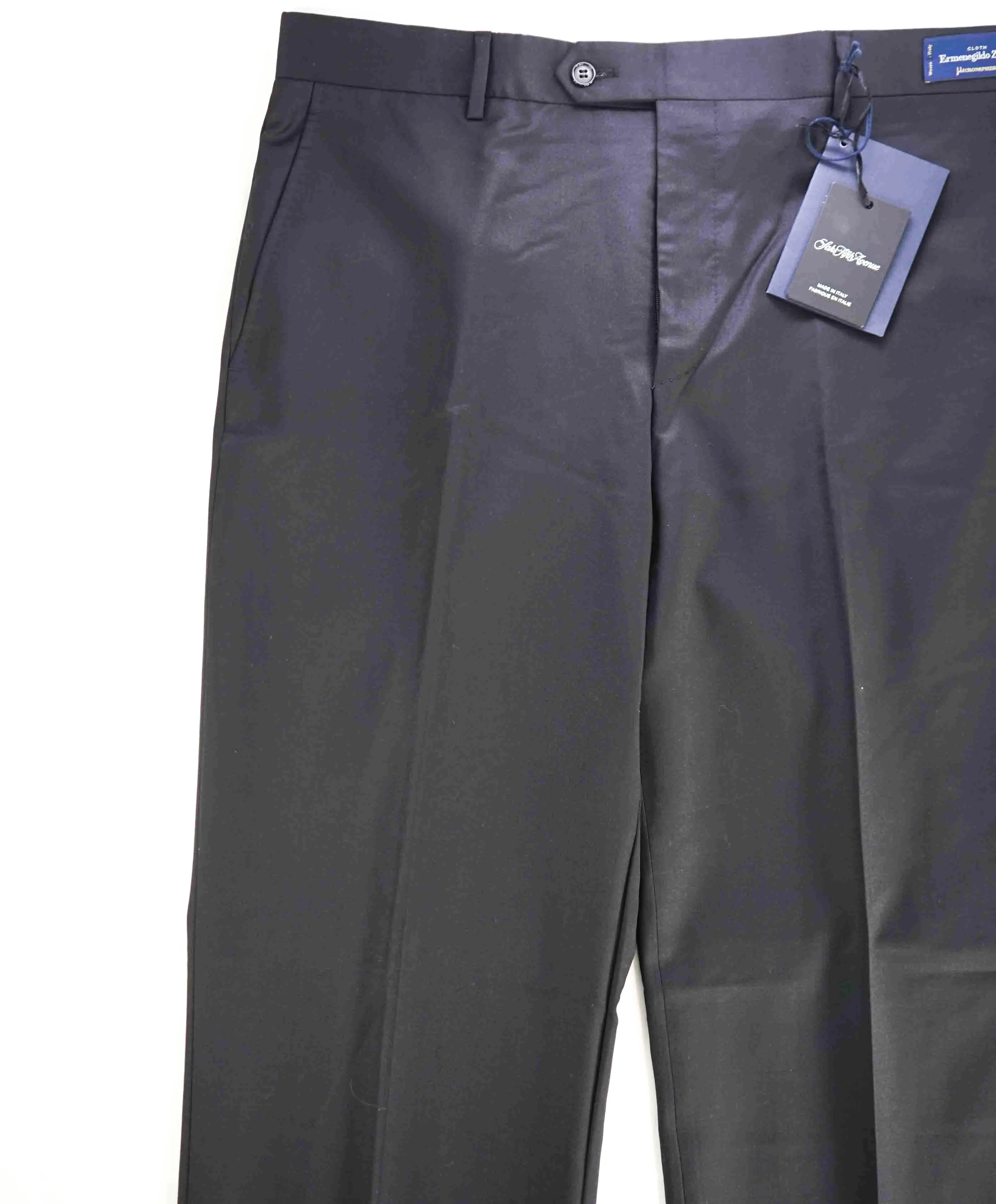 ERMENEGILDO ZEGNA - By SAKS FIFTH AVENUE Flat Front Dress Pants - 36W 35L