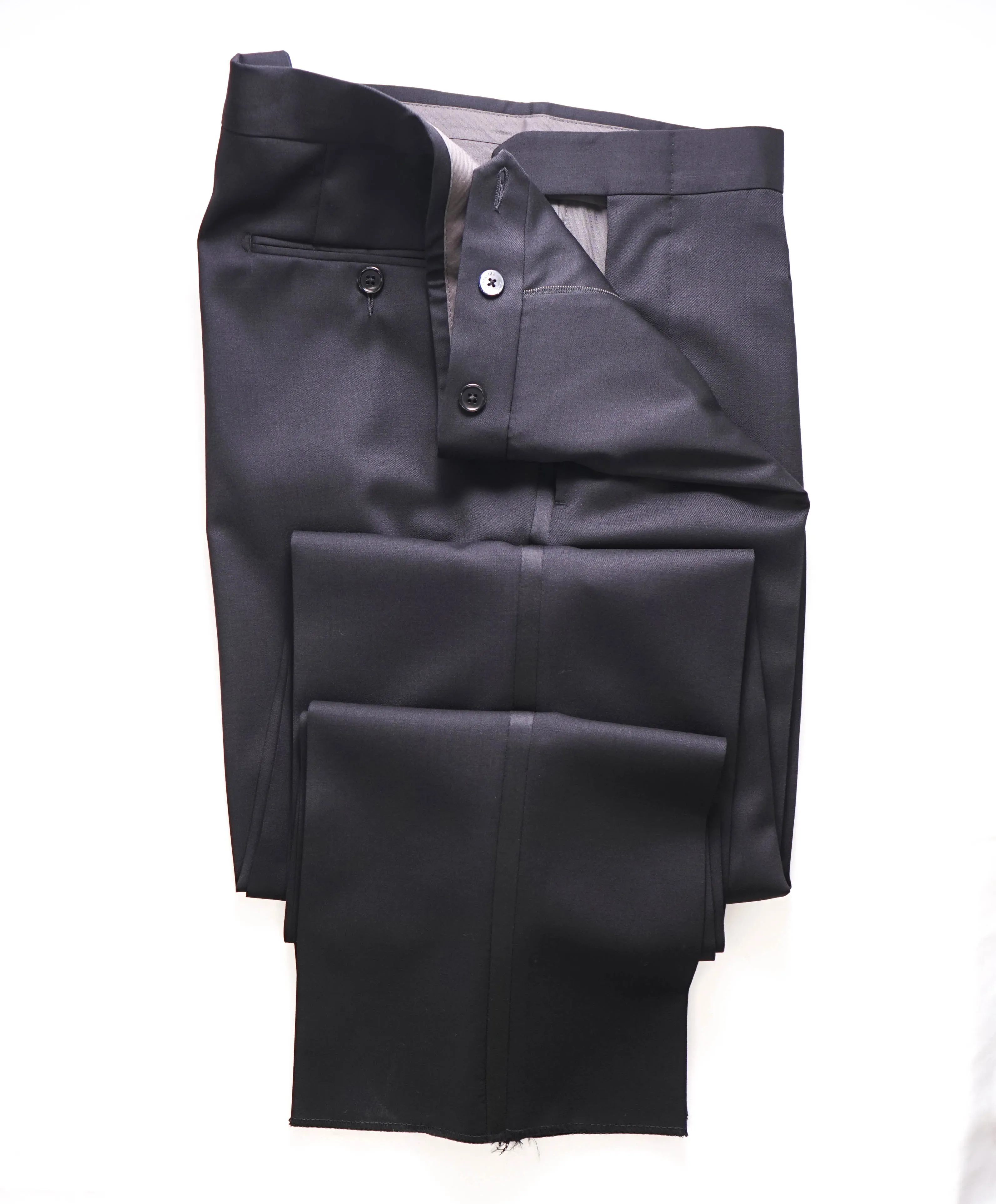 ERMENEGILDO ZEGNA - "219525" Black Side Stripe Tuxedo Pants - 34W (50EU)