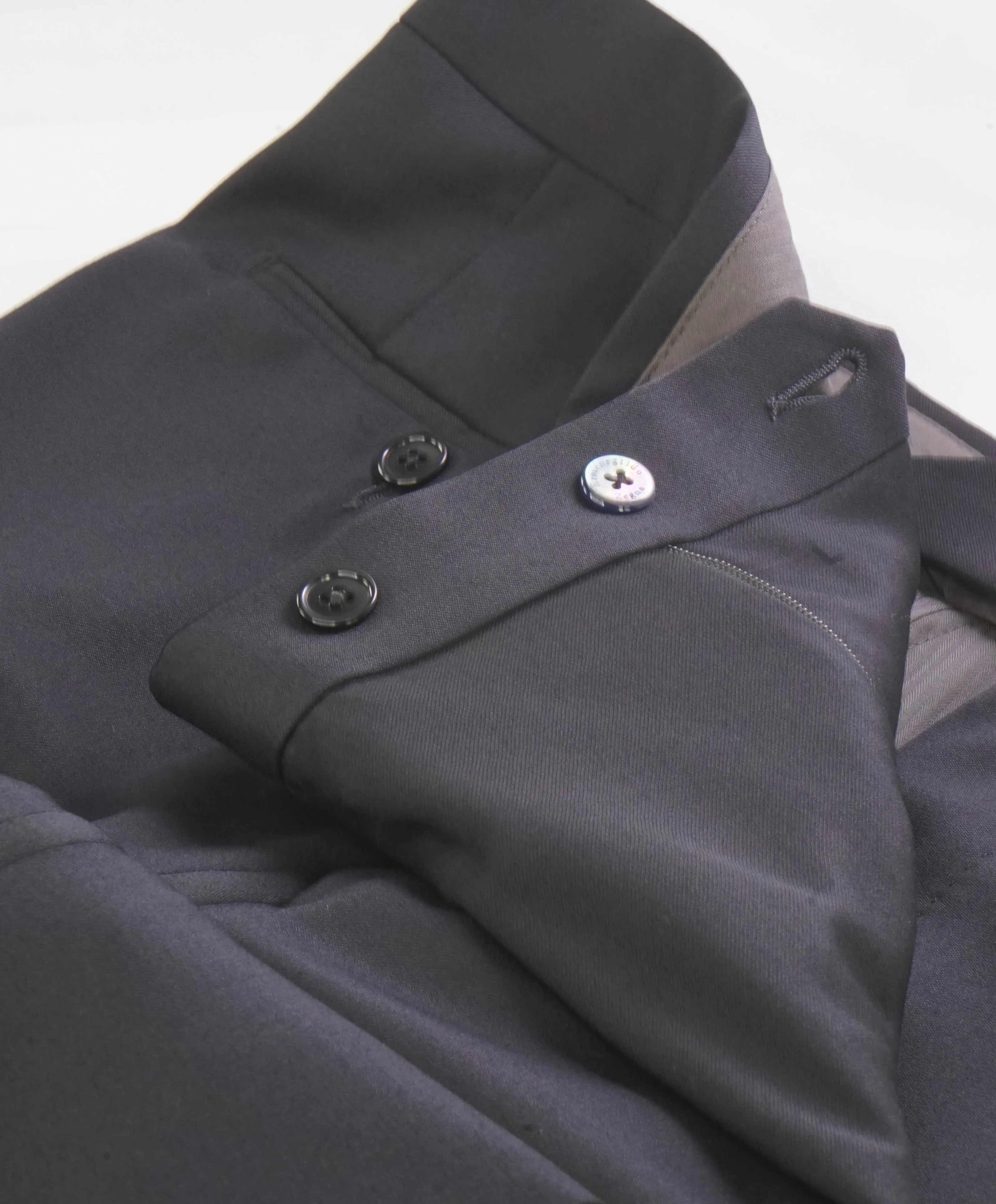 ERMENEGILDO ZEGNA - "219525" Black Side Stripe Tuxedo Pants - 34W (50EU)
