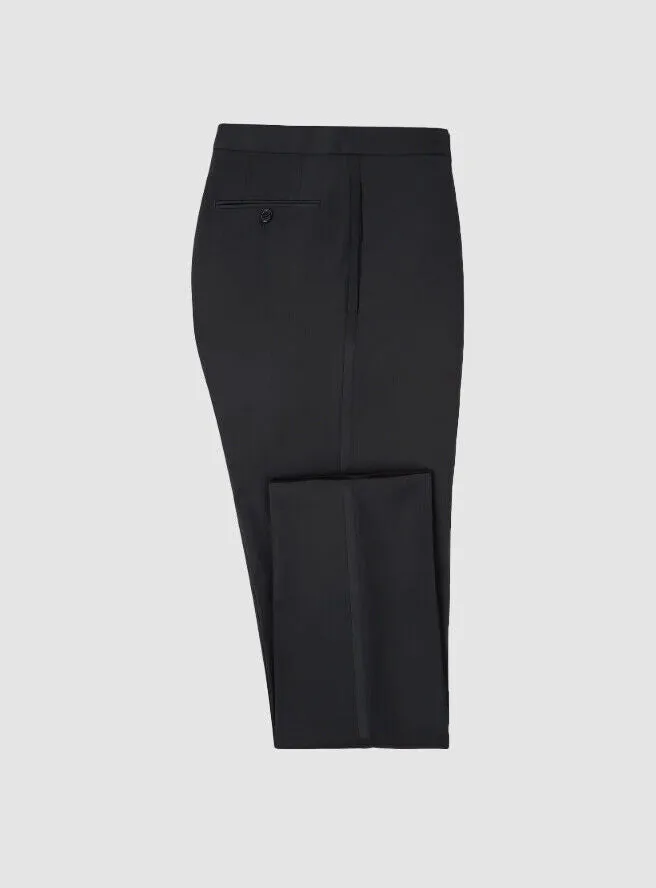 ERMENEGILDO ZEGNA - "219525" Black Side Stripe Tuxedo Pants - 34W (50EU)