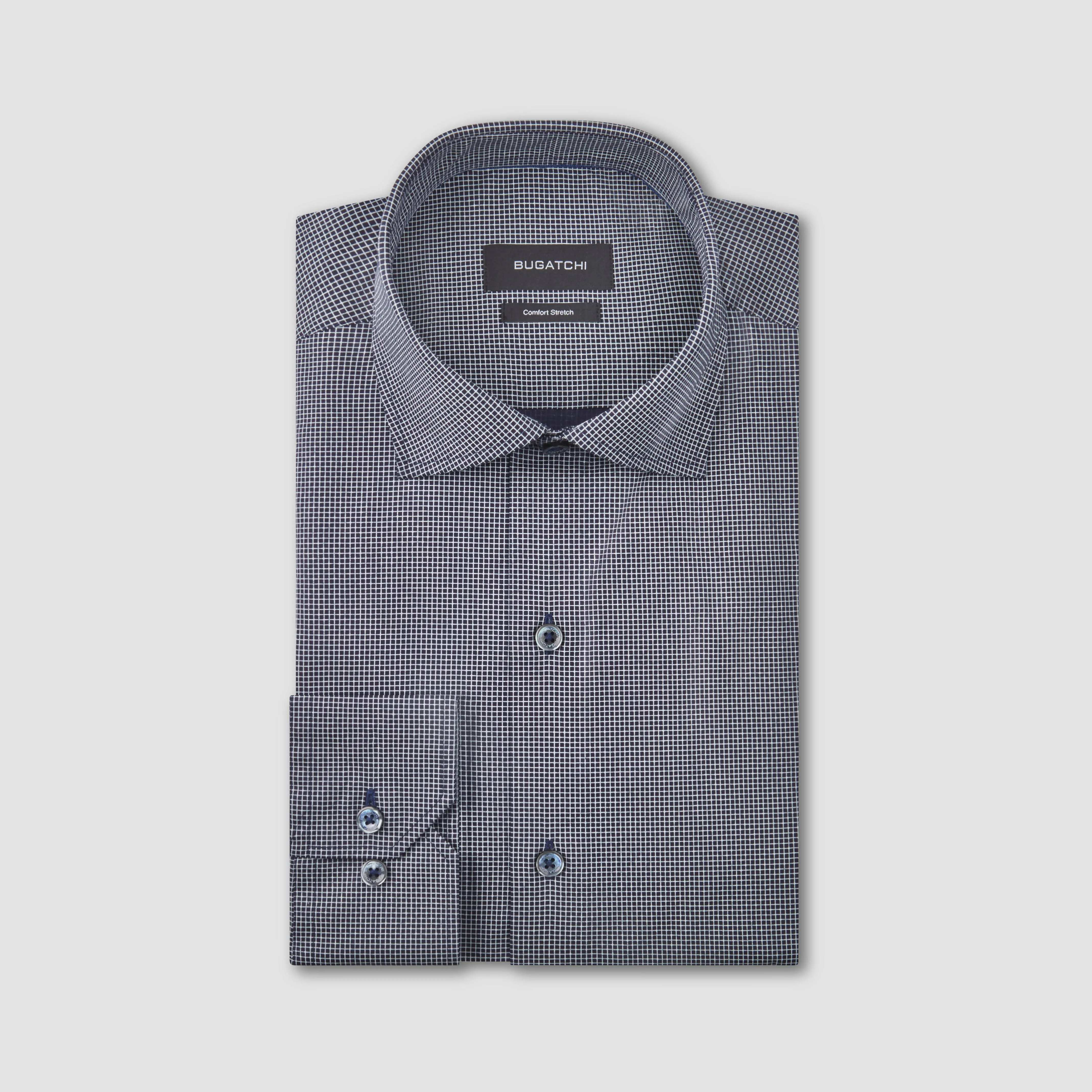 Ethan Graph Check Print Dress Shirt