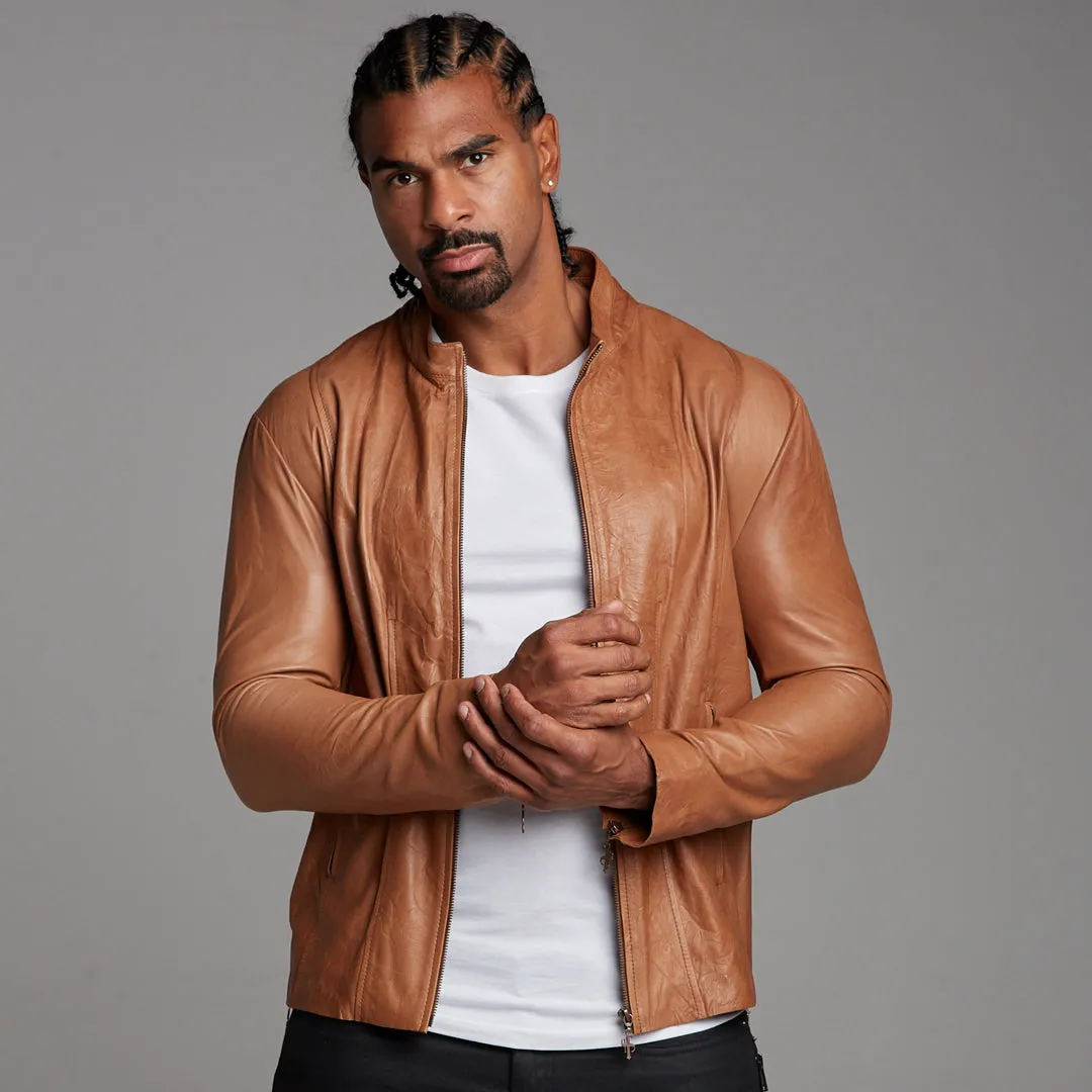 Father Sons Tan Lambs Leather Jacket - FSH205