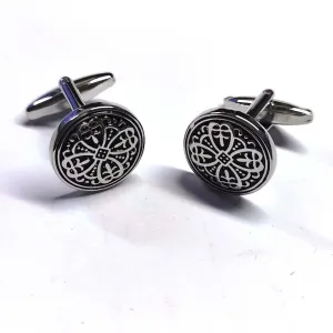 Flower Pattern Men's French Vintage Swank Cufflinks