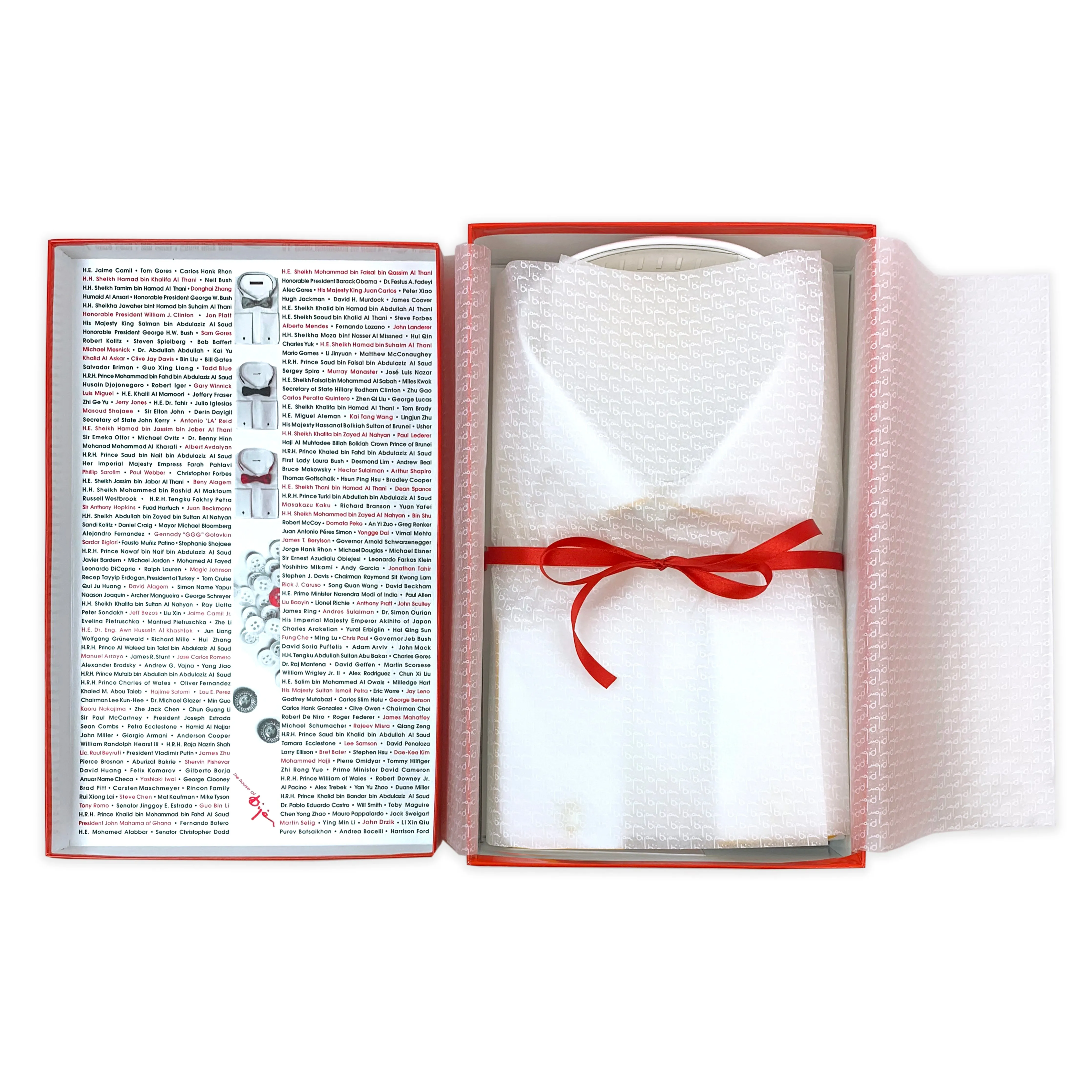 French Cuff Dress Shirt with Burnt Orange Piping Detail
