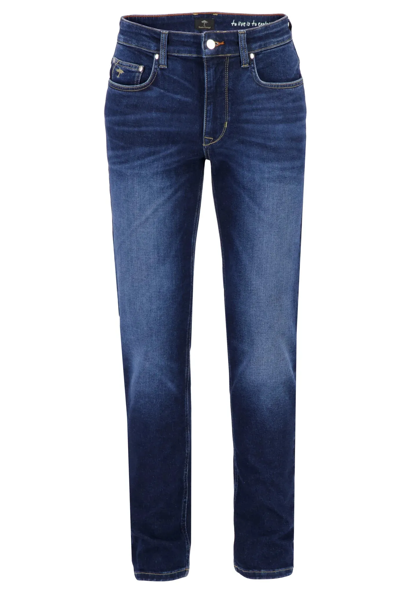 FYNCH HATTON Denim Jeans - Men's Modern Slim Fit – Blue Blue