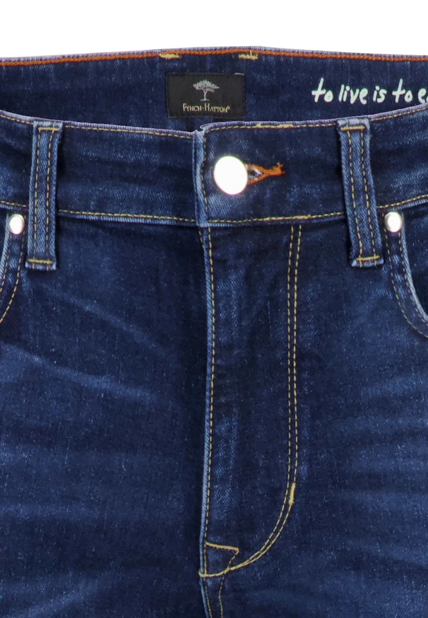 FYNCH HATTON Denim Jeans - Men's Modern Slim Fit – Blue Blue