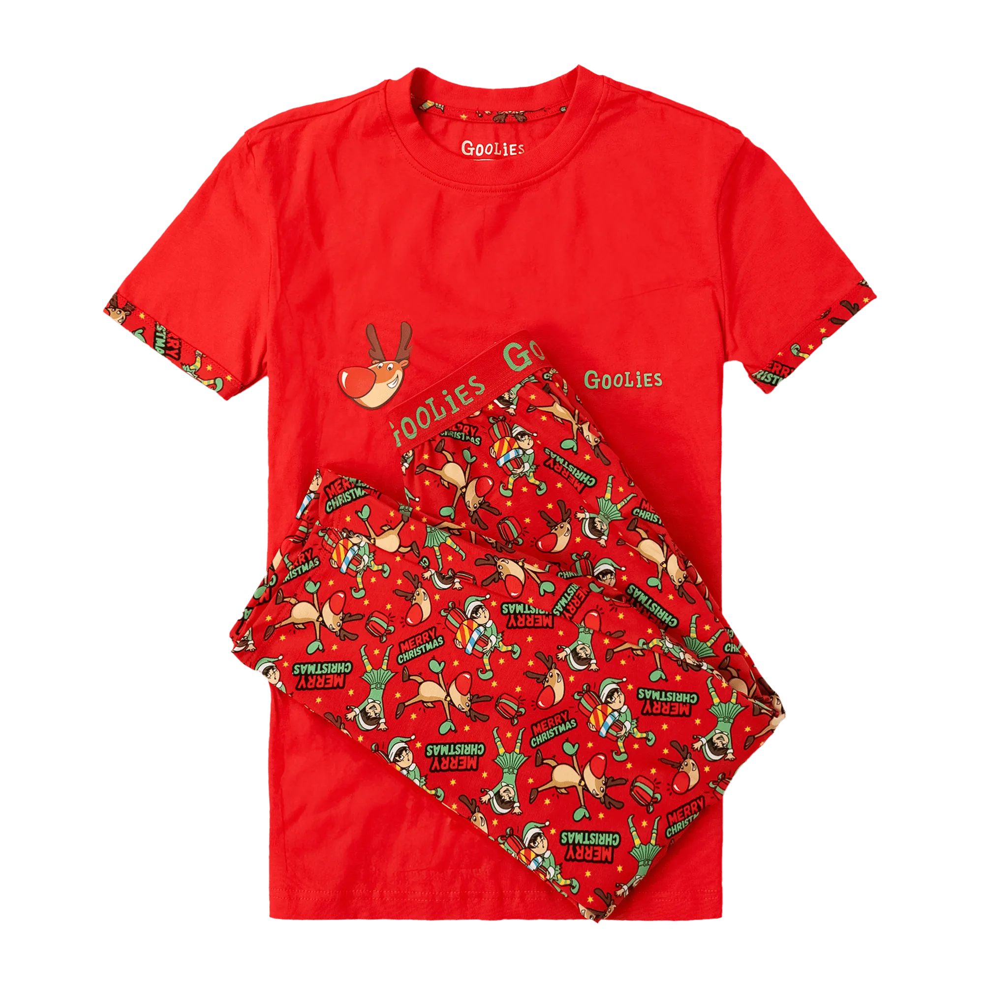 Goolies (Kids) Long Pyjamas - Rudolph - Trousers & T-Shirt