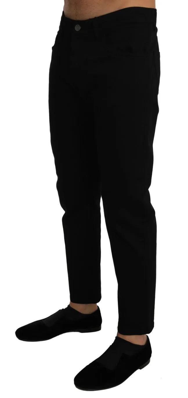 Gray Wool Stretch Slim Dress Trousers Pants