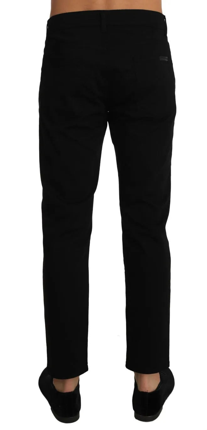 Gray Wool Stretch Slim Dress Trousers Pants