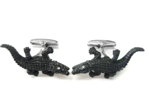 Green Alligator Cufflinks