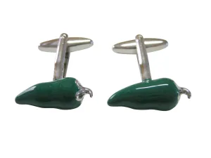Green Chili Pepper Cufflinks
