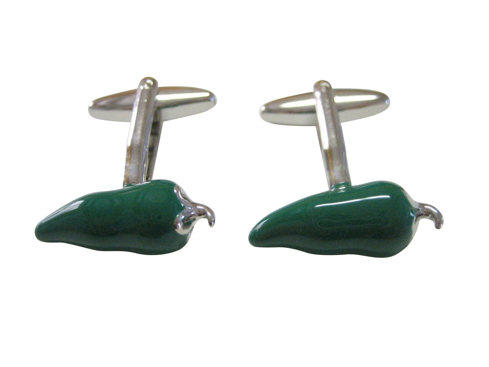 Green Chili Pepper Cufflinks