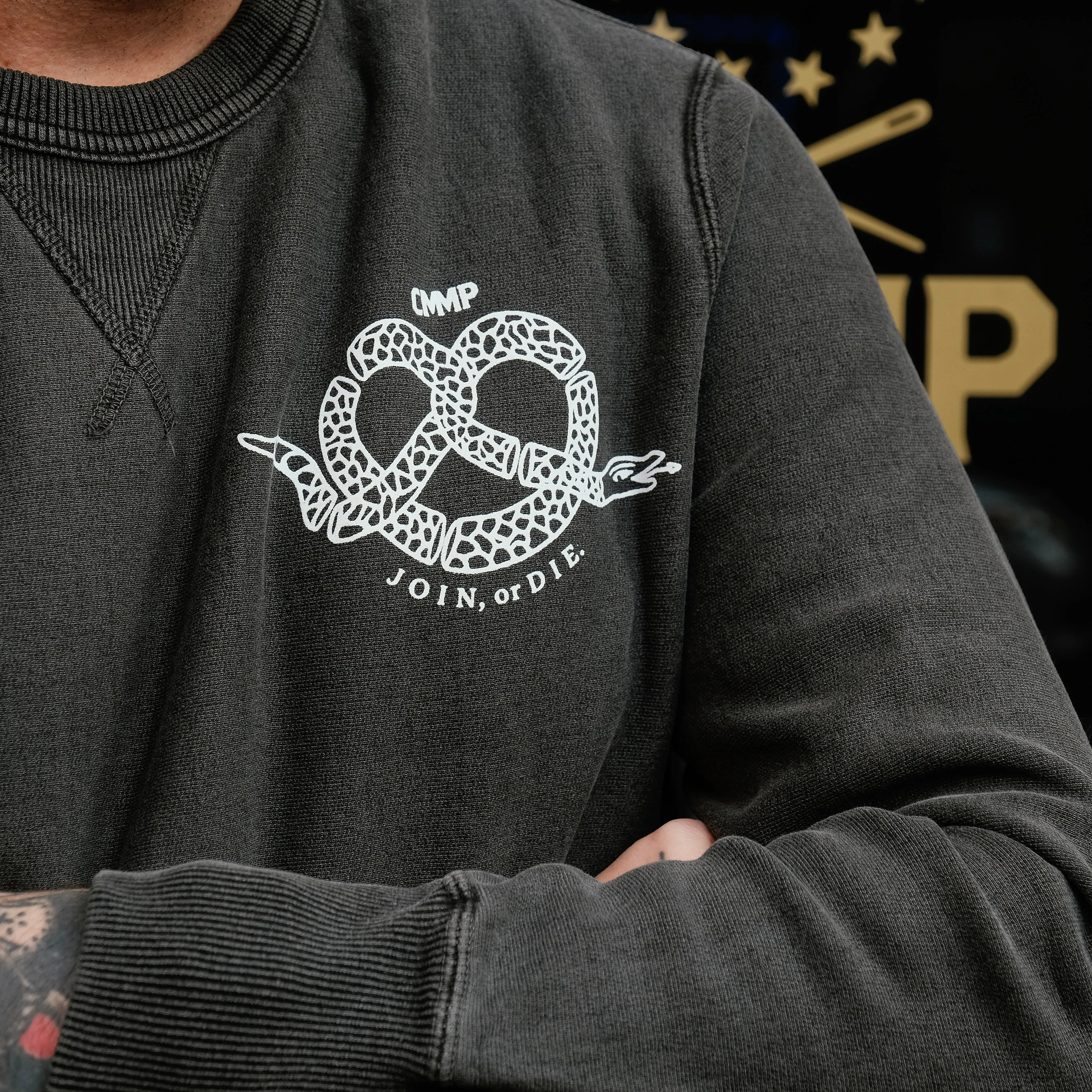Green Pretzel Snake Crew Sweatshirt