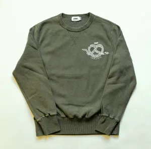Green Pretzel Snake Crew Sweatshirt