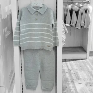 Grey Stripe Lounge Set
