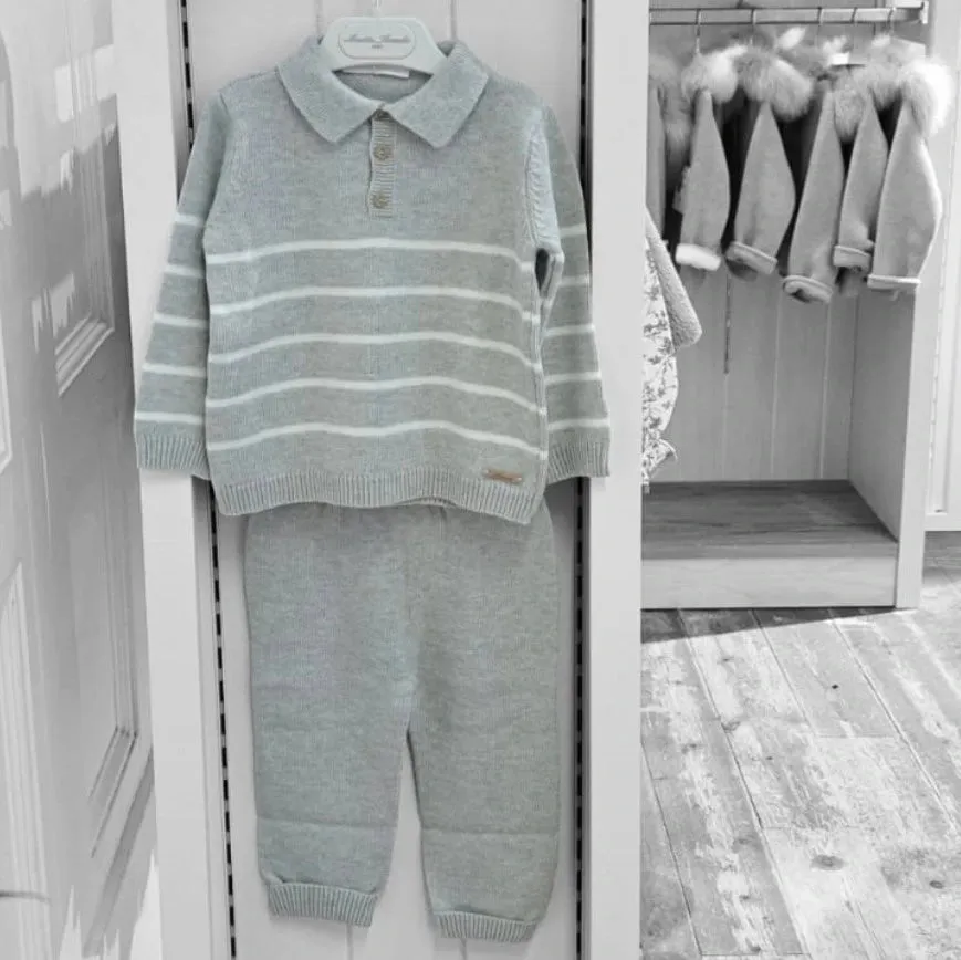 Grey Stripe Lounge Set