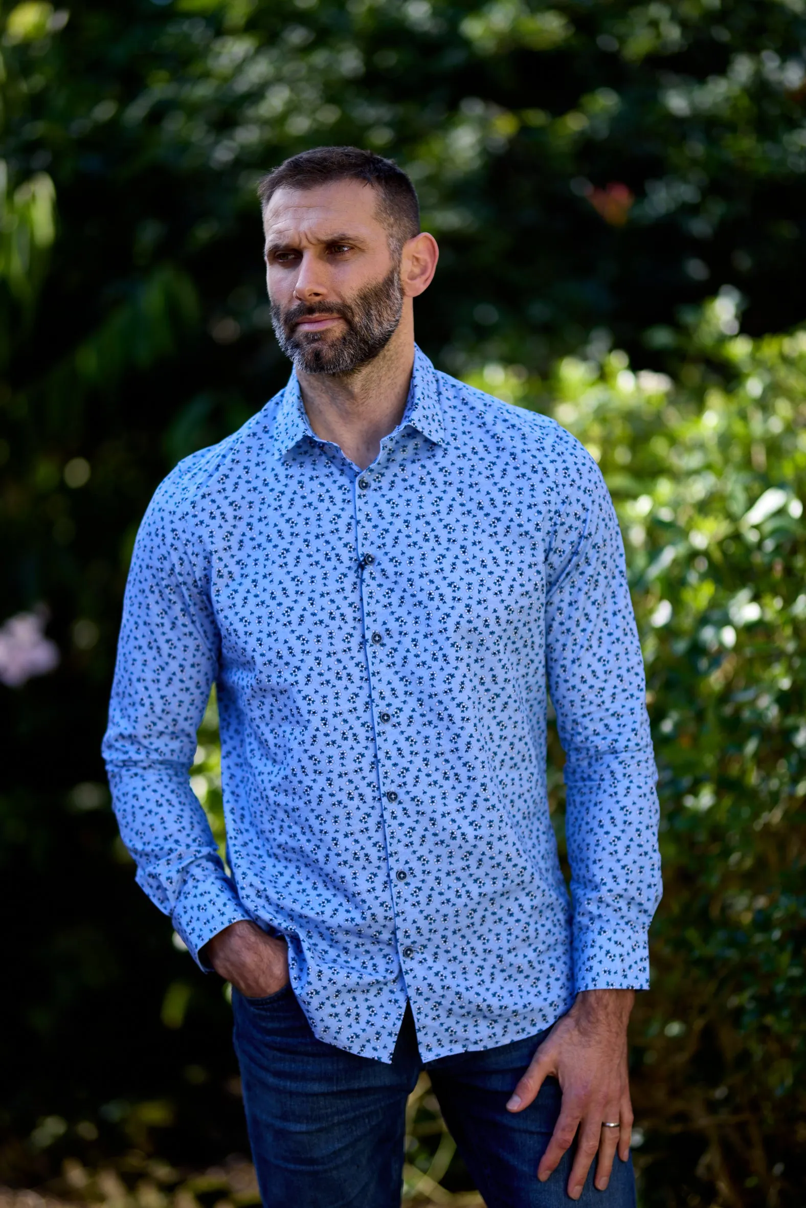 Gun Hill Mens Cutty Sark Shirt - Blue