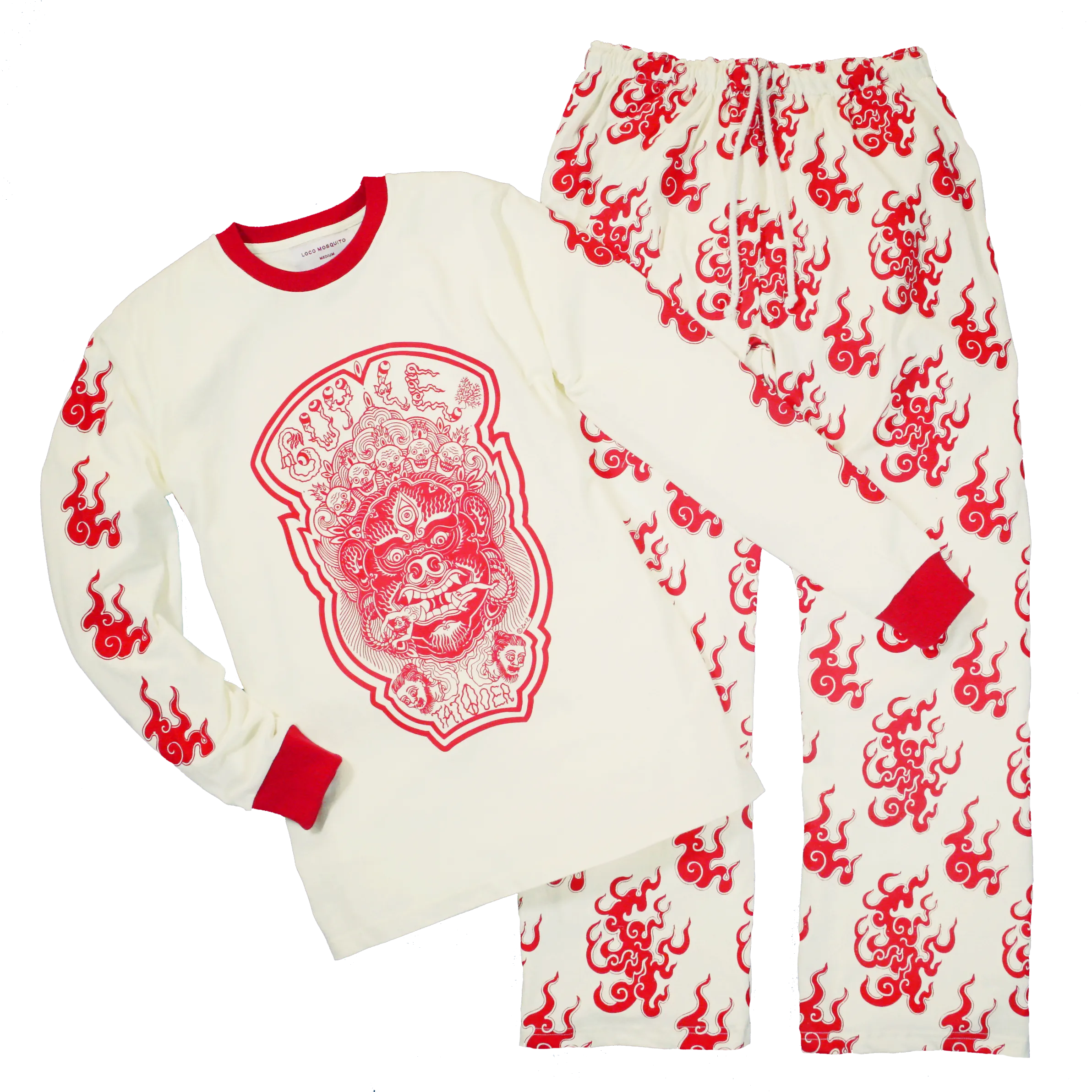 GUY LE TATOOER X LOCO MOSQUITO JAPANESE FLAME SET (CREAM / RED)