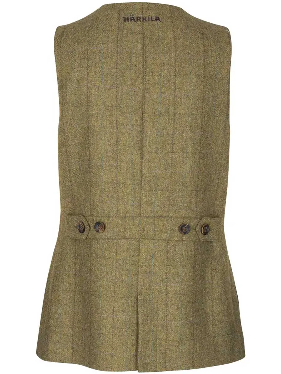 HARKILA Jura Tweed Shooting Waistcoat - Womens - Olive