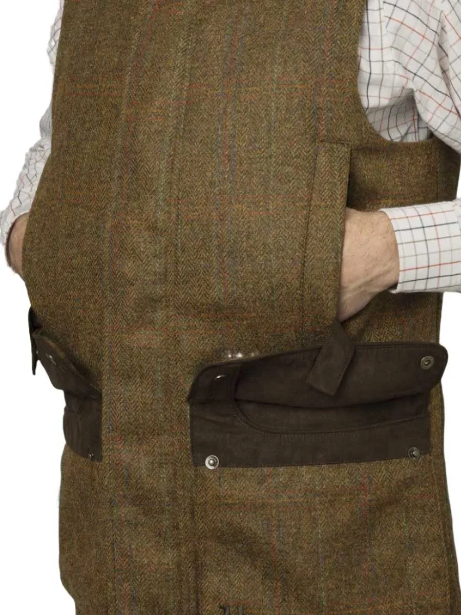 HARKILA Kenmore Shooting Zip Waistcoat - Mens - Terragon Brown