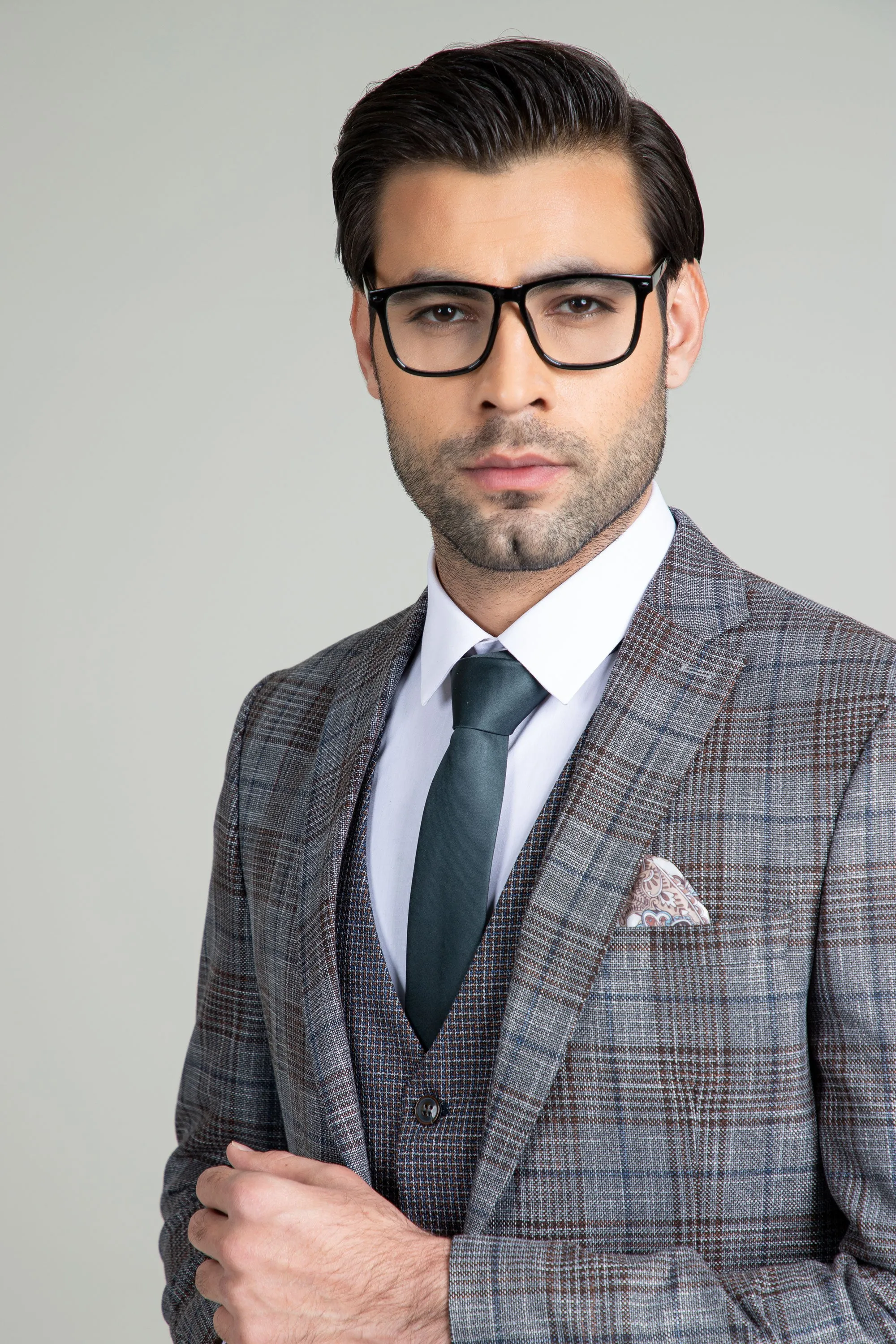 Hazel Check Suit-3pcs-Made In Turkey