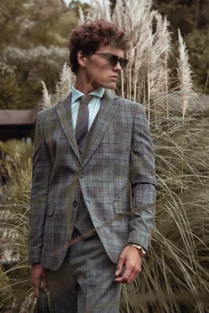 Hazel Check Suit-3pcs-Made In Turkey
