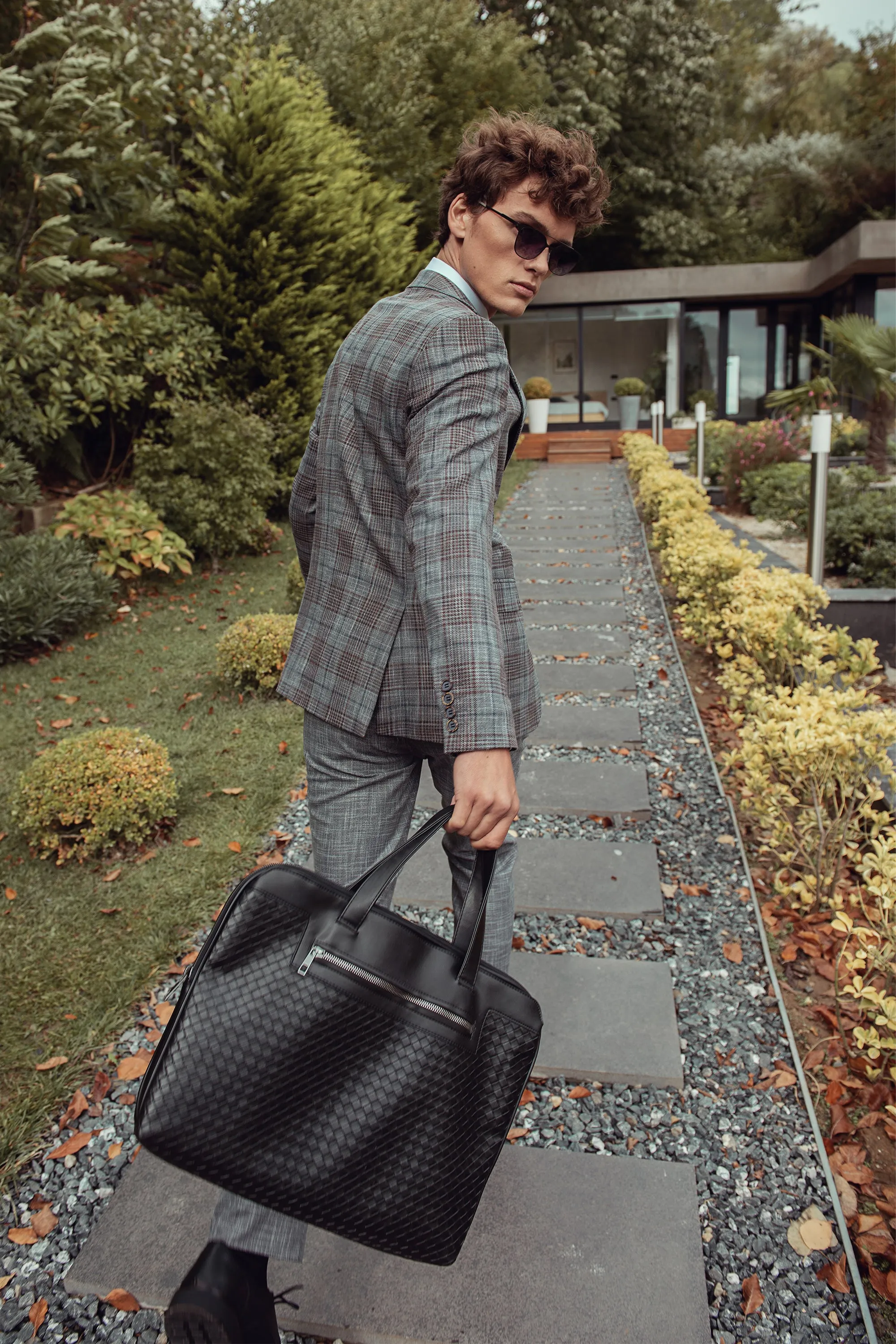 Hazel Check Suit-3pcs-Made In Turkey