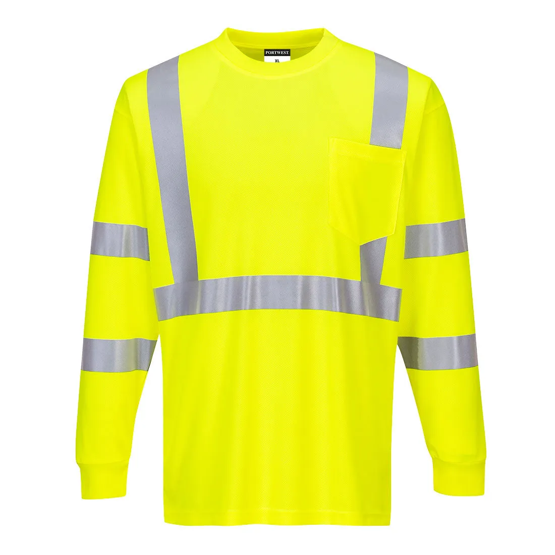 Hi-Vis Long Sleeve Ribbed Cuff T-Shirt