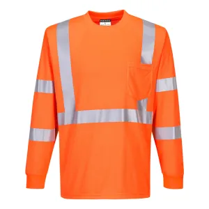 Hi-Vis Long Sleeve Ribbed Cuff T-Shirt