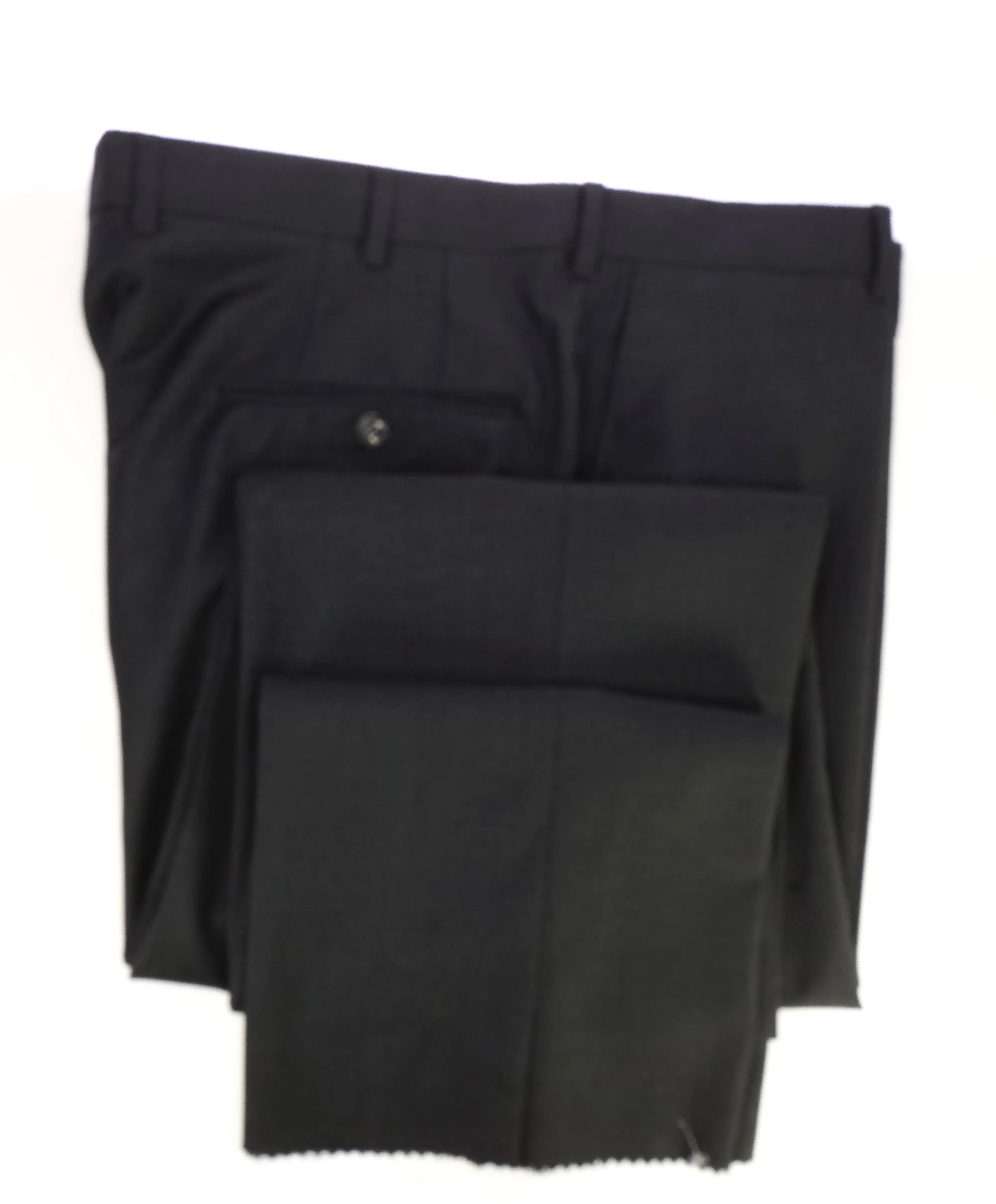 HICKEY FREEMAN - Charcoal Gray Wool Flat Front Dress Pants - 38W