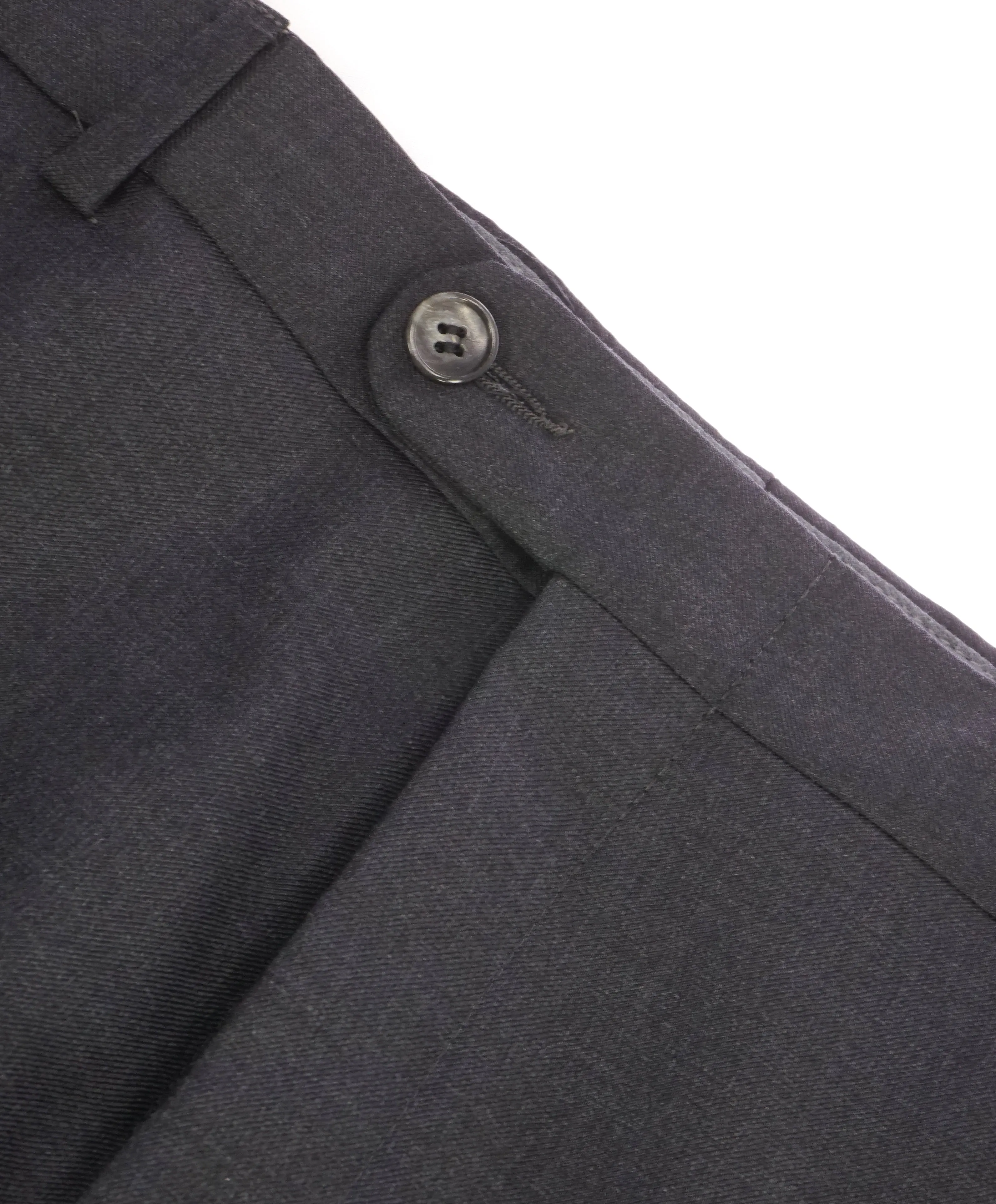 HICKEY FREEMAN - Charcoal Gray Wool Flat Front Dress Pants - 38W