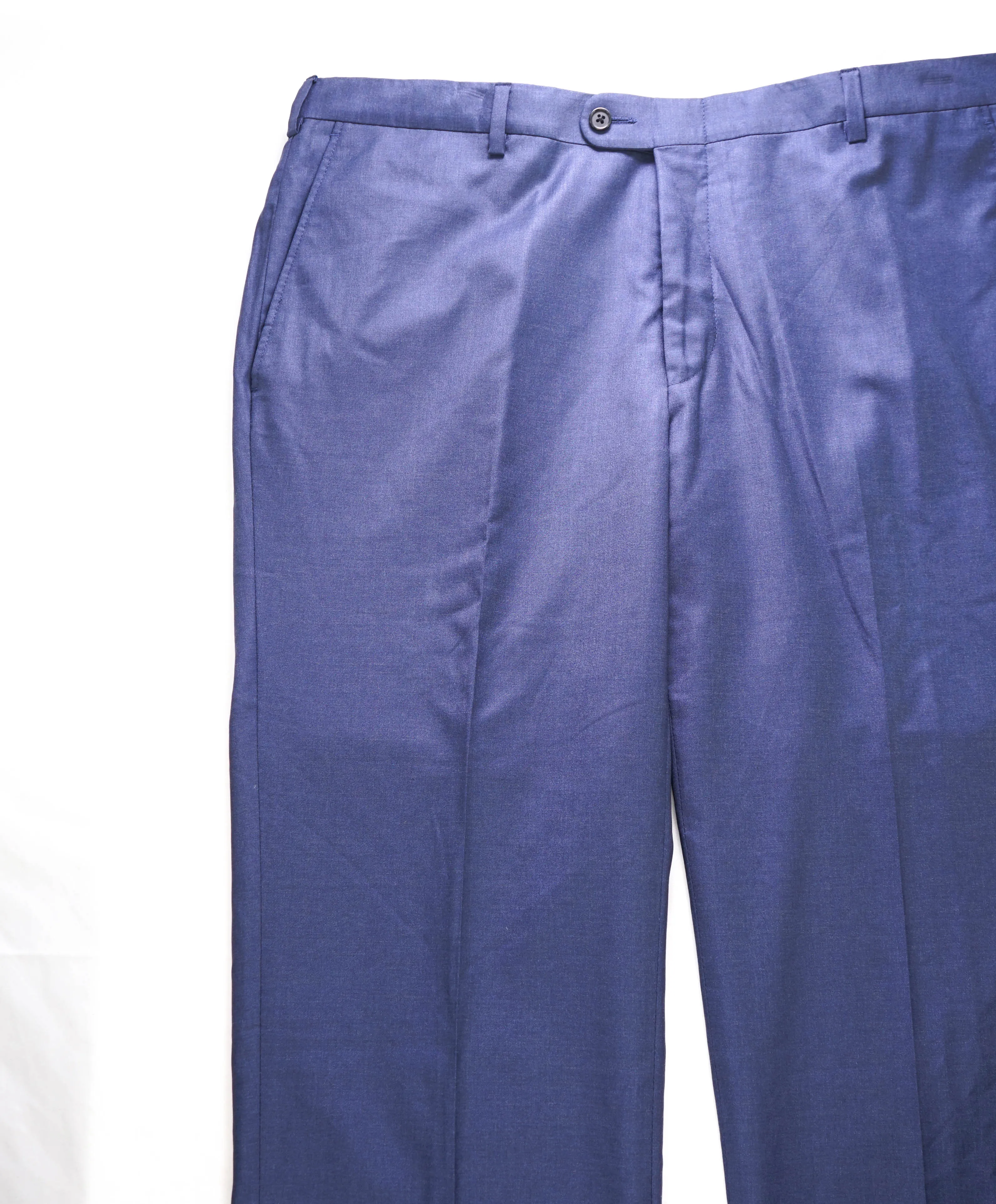 HICKEY FREEMAN - *SILK* Pastel Blue Flat Front Dress Pants - 38W