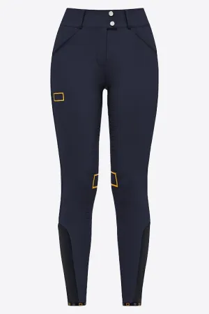 High Waist Full Grip Breeches - Navy