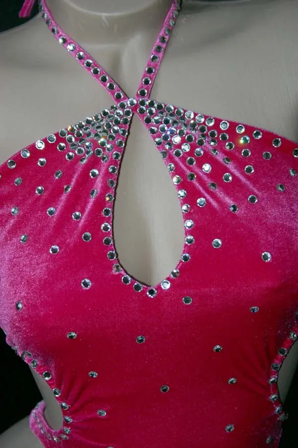 Hot Pink One-piece Figure Competition Suit