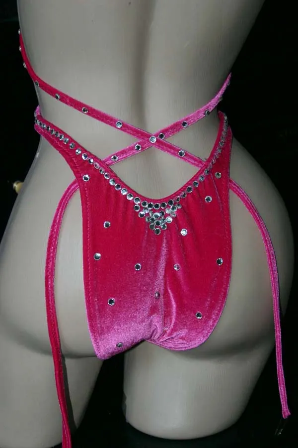 Hot Pink One-piece Figure Competition Suit