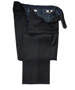 INCOTEX - Navy Blue Slim Fit Dress Pants Super 120’s - 34W