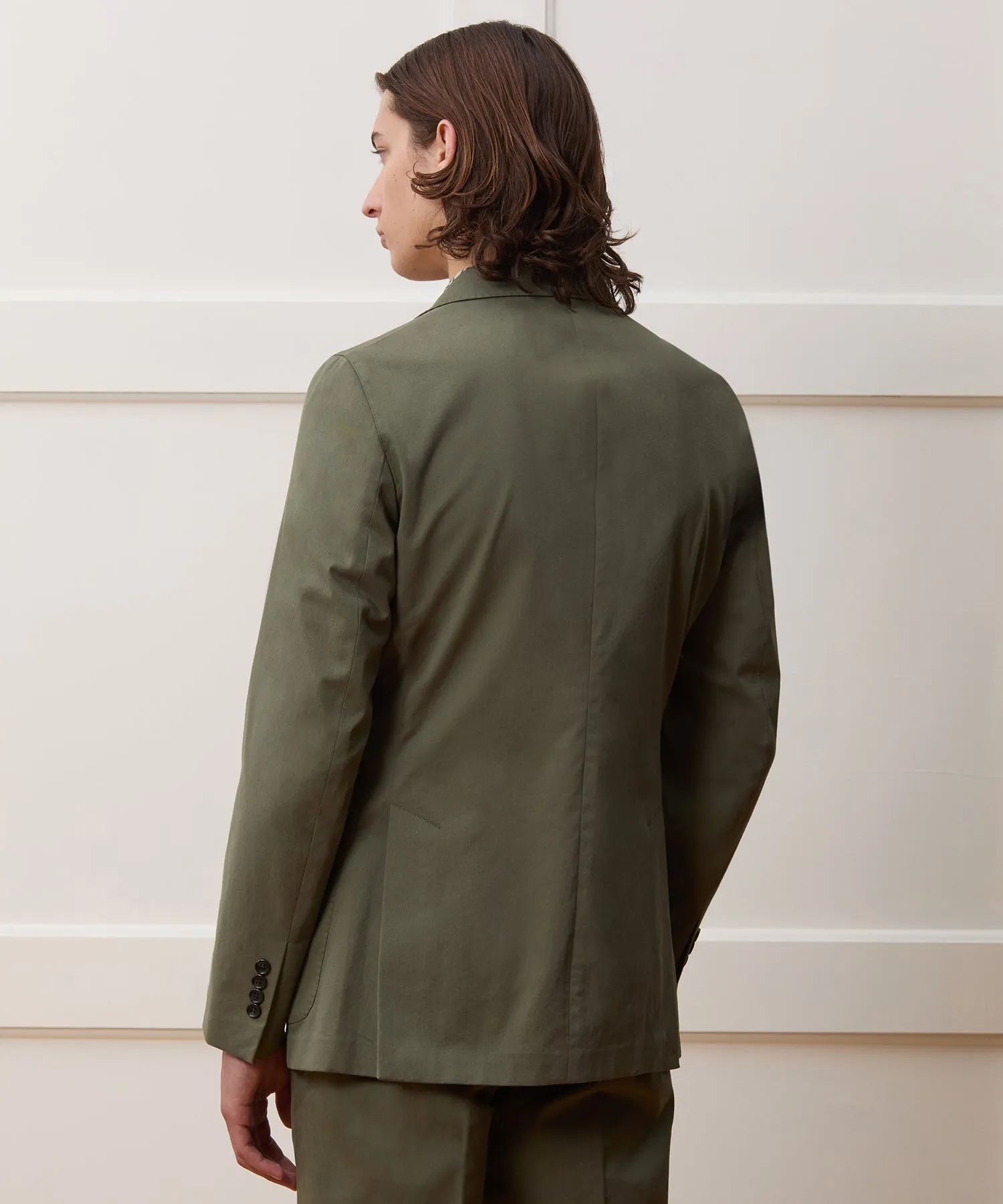 Italian Cotton Madison Jacket in Olive