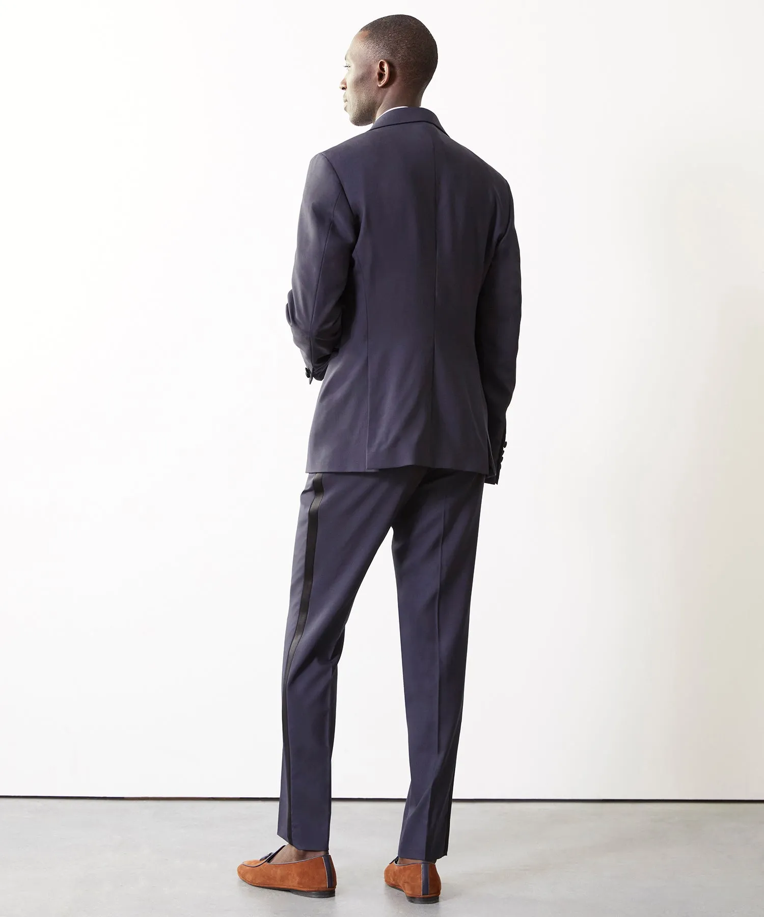 Italian Peak Lapel Tuxedo Jacket in Navy