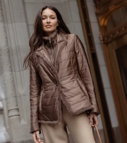 Jacket w/Detachable Mink JN1055M